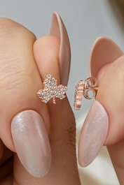 Heliophilia Silver NRZ999489 Pendientes de Plata de Ley 925 con Baño de Oro Rosa y Circonita - Accesorio Elegante y Sofisticado para Mujer